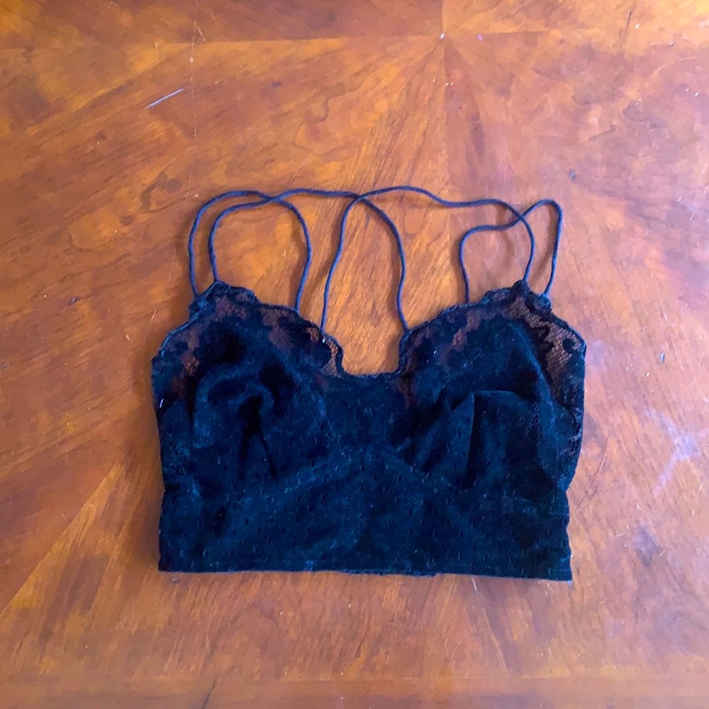 Free People velvet bralette top, size medium